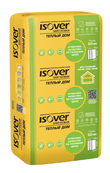 Утеплитель Isover Теплый Дом Плита 50х610х1170